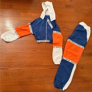 Atmosphere Blue and Orange Tracksuit Set